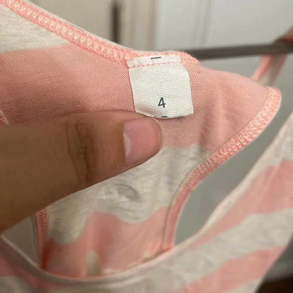 Lululemon Om Racerback Tank in Steep Stripe Bleached Coral Angel White - Image 5