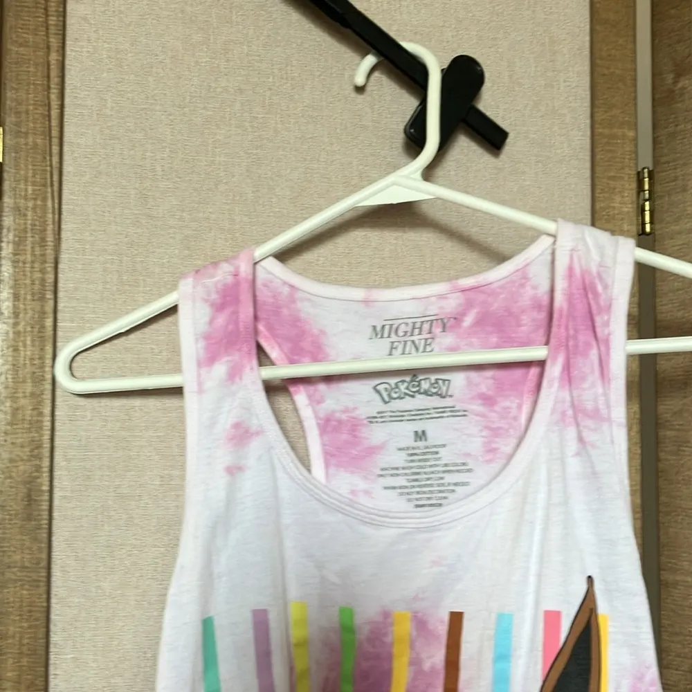 Mighty Fine Pink and White Eevee Tank Top Pokémon medium - Image 3