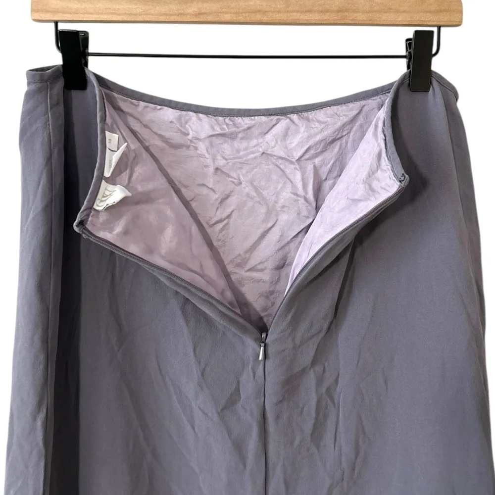 Vintage Women’s Smoky Purple Plum Silk‎ With Velvet Trim Blouse And Skirt Set 14 - Image 10