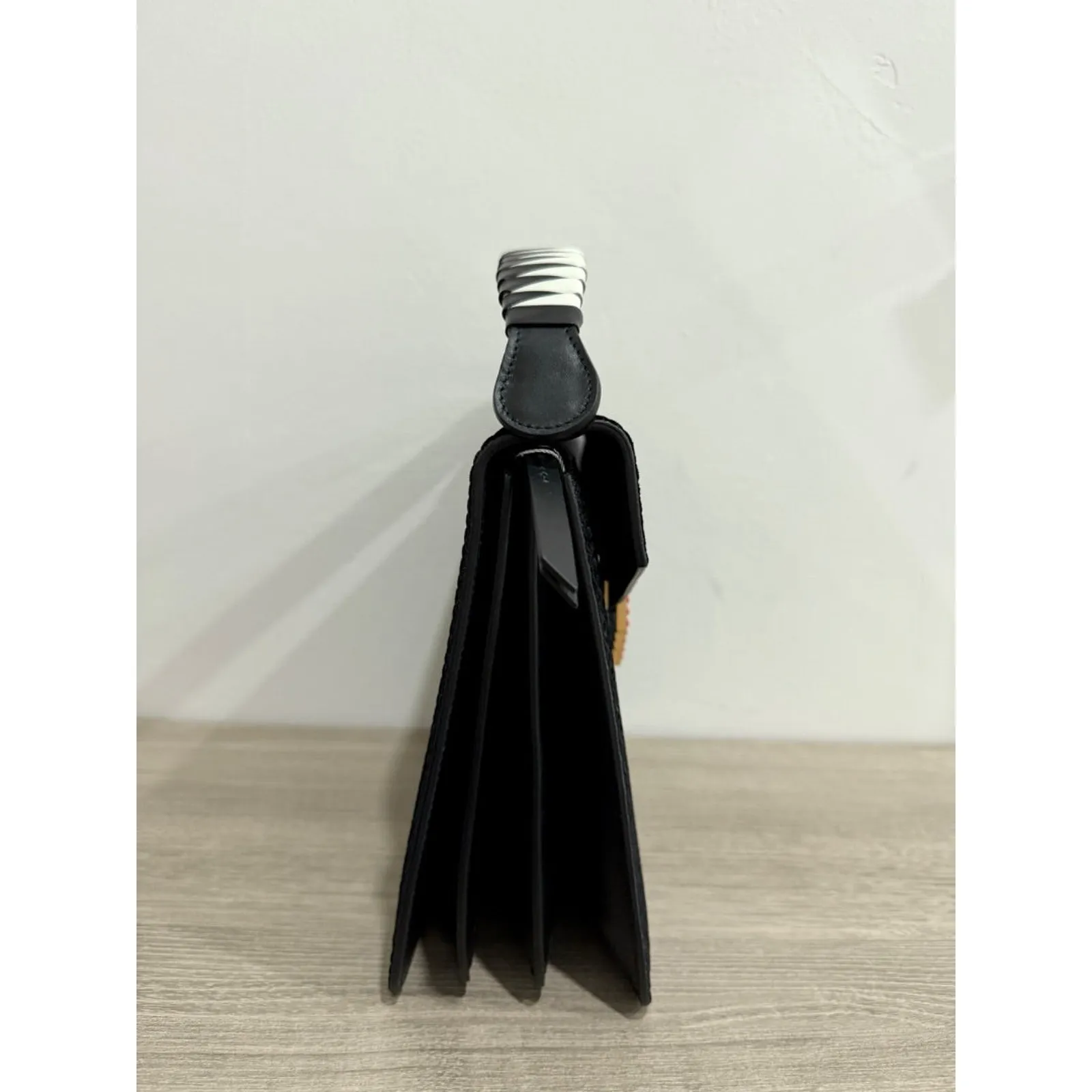 Les Petits Joueurs Pixie Lolita Leather & Velvet Top Handle Bag Black - Image 4