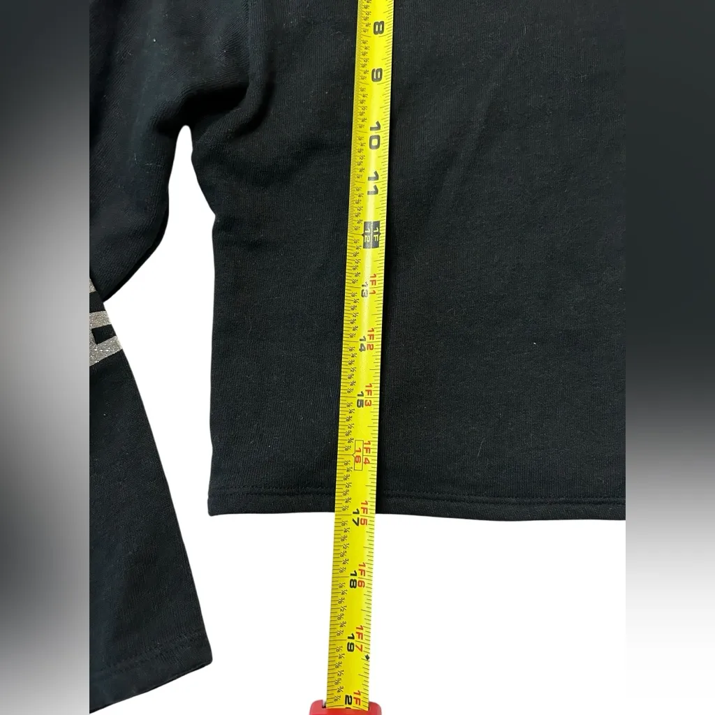 Victoria Sport Long Sleeve Shirt – Black with Silver Sparkle Logo on Sleeves - Image 5