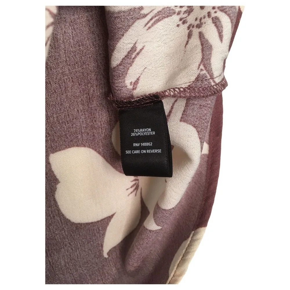 New Torrid Top Womens 10 M L Emma Floral Sleeveless Popover Buttons Pockets Pink - Image 6