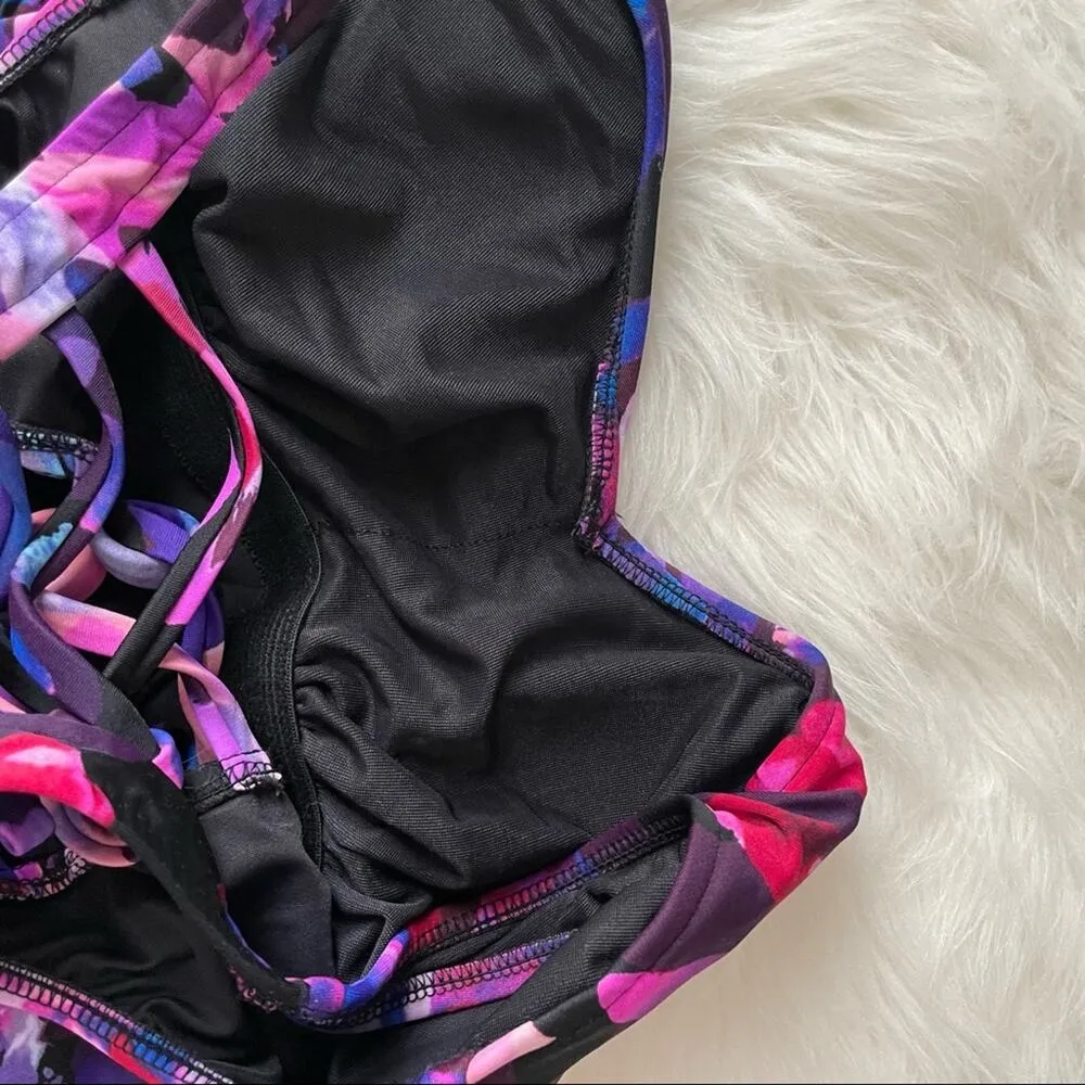 Magicsuit One Piece Swimsuit NWT Size 8 Strappy Floral Purple - Image 5