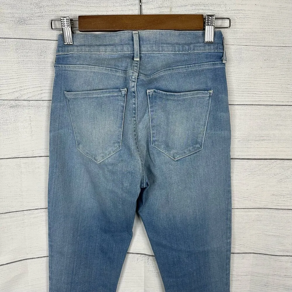 AYR Womens size 26 The Riser Skinny Denim Jeans Raw Hem Neon Jupiter - Image 6