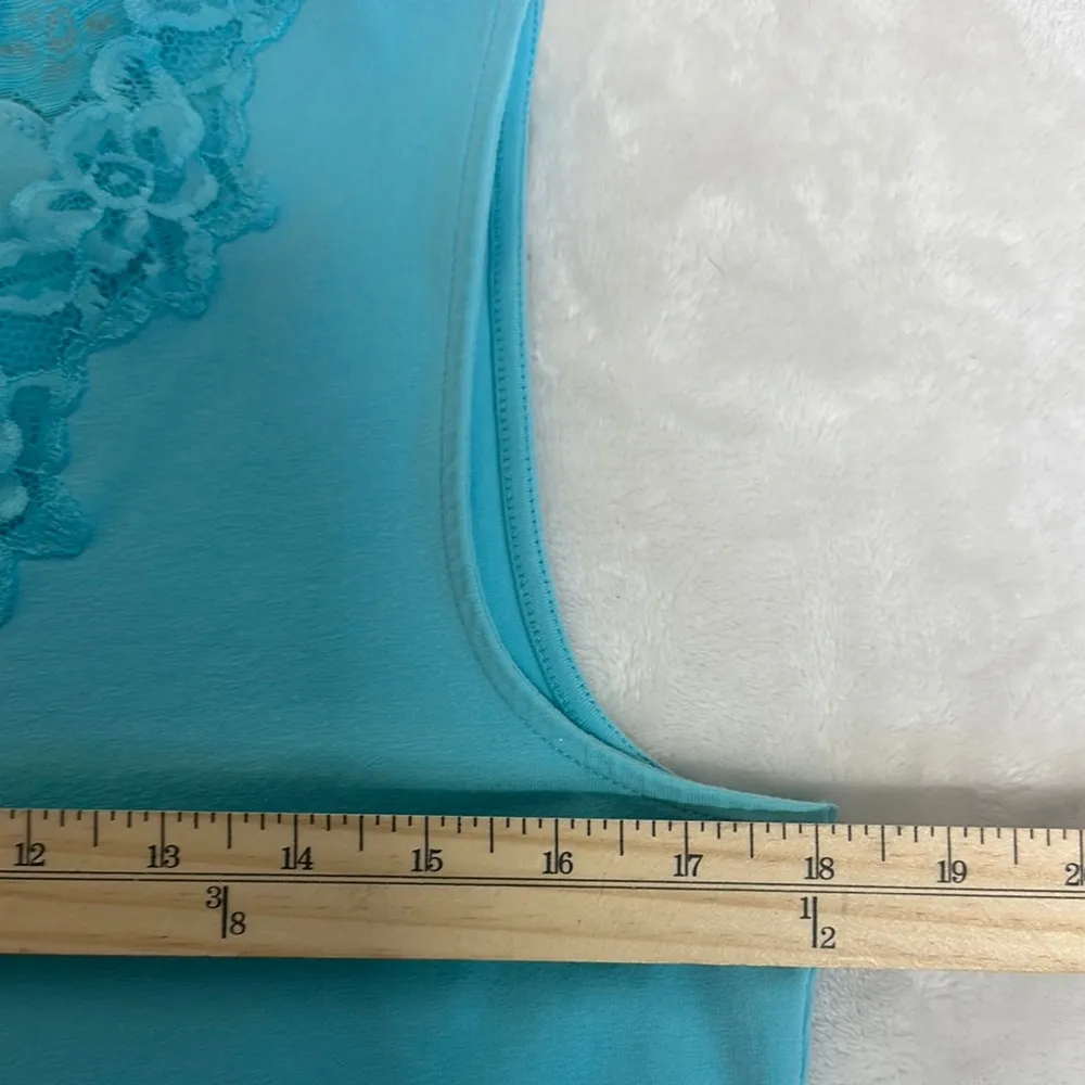 Coldwater Creek Turquoise Lace Trim Tank Top - Image 6