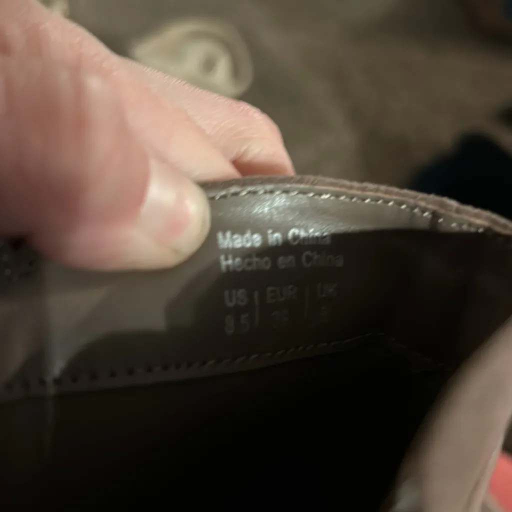 Market & Spruce Womens Taupe Serah‎ Suede Heel Booties Boots Size 8.5 - Image 10