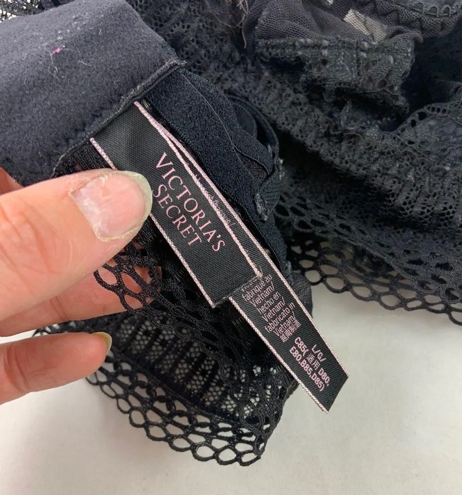 Victorias Secret blk lace spaghetti bralette - Image 4