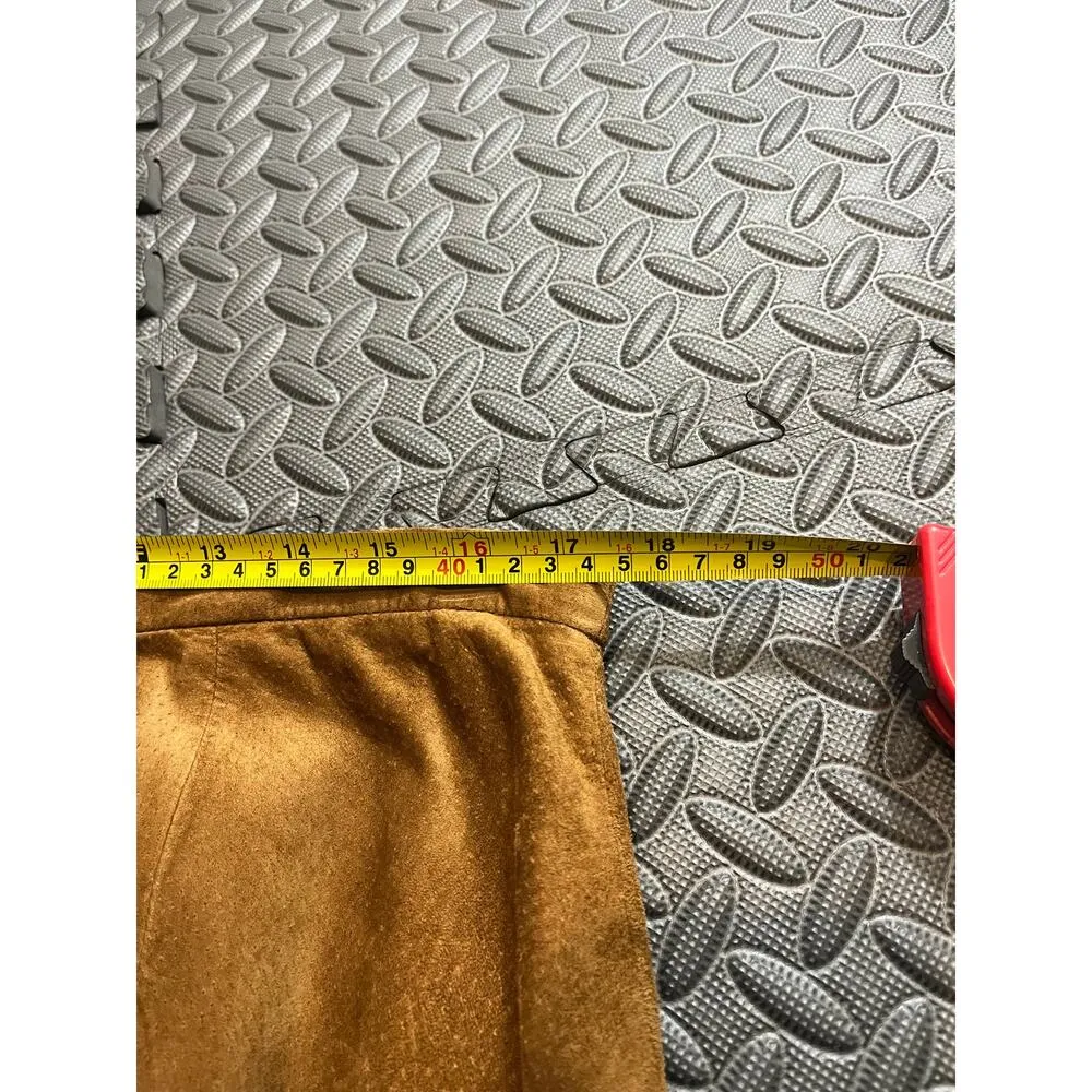 Vintage Jones New York Country Western Genuine Suede Leather Brown Pants size 16 - Image 7