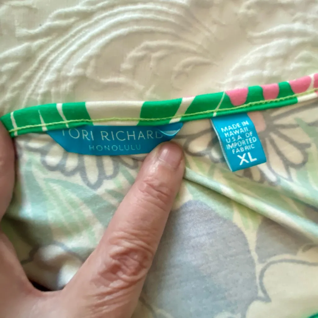 Tori Richard Honolulu Floral Shift Dress XL Made in Hawaii - Image 3