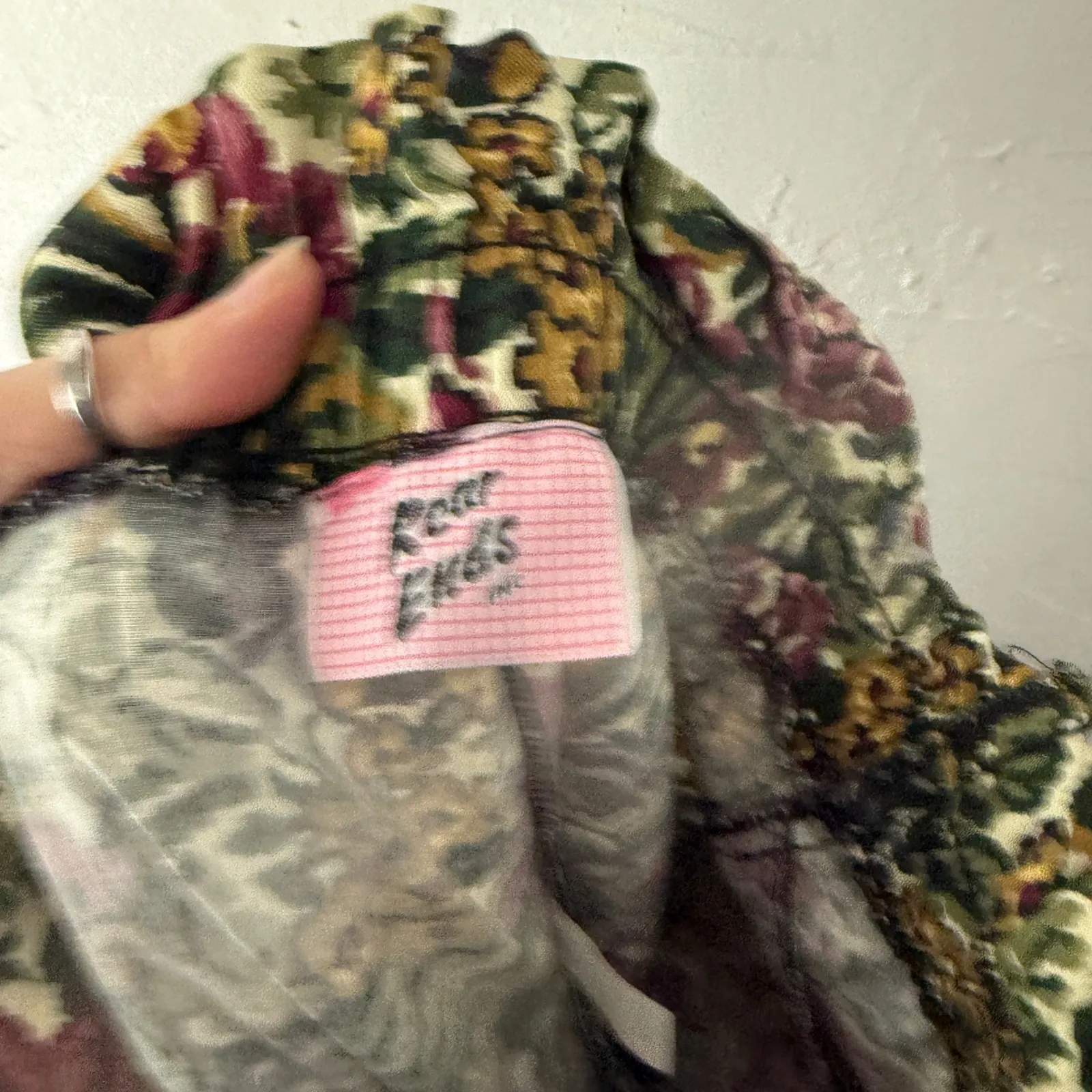 Rare Finds Vintage 80s Retro Floral High Waisted Pleated Pants Women's Size M‎ Green - Image 6