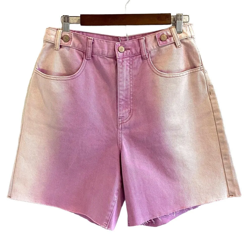 Longline Denim Carpenter Shorts Dyed Pink/Purple Ombré By BDG Urban Outfitters - Image 5