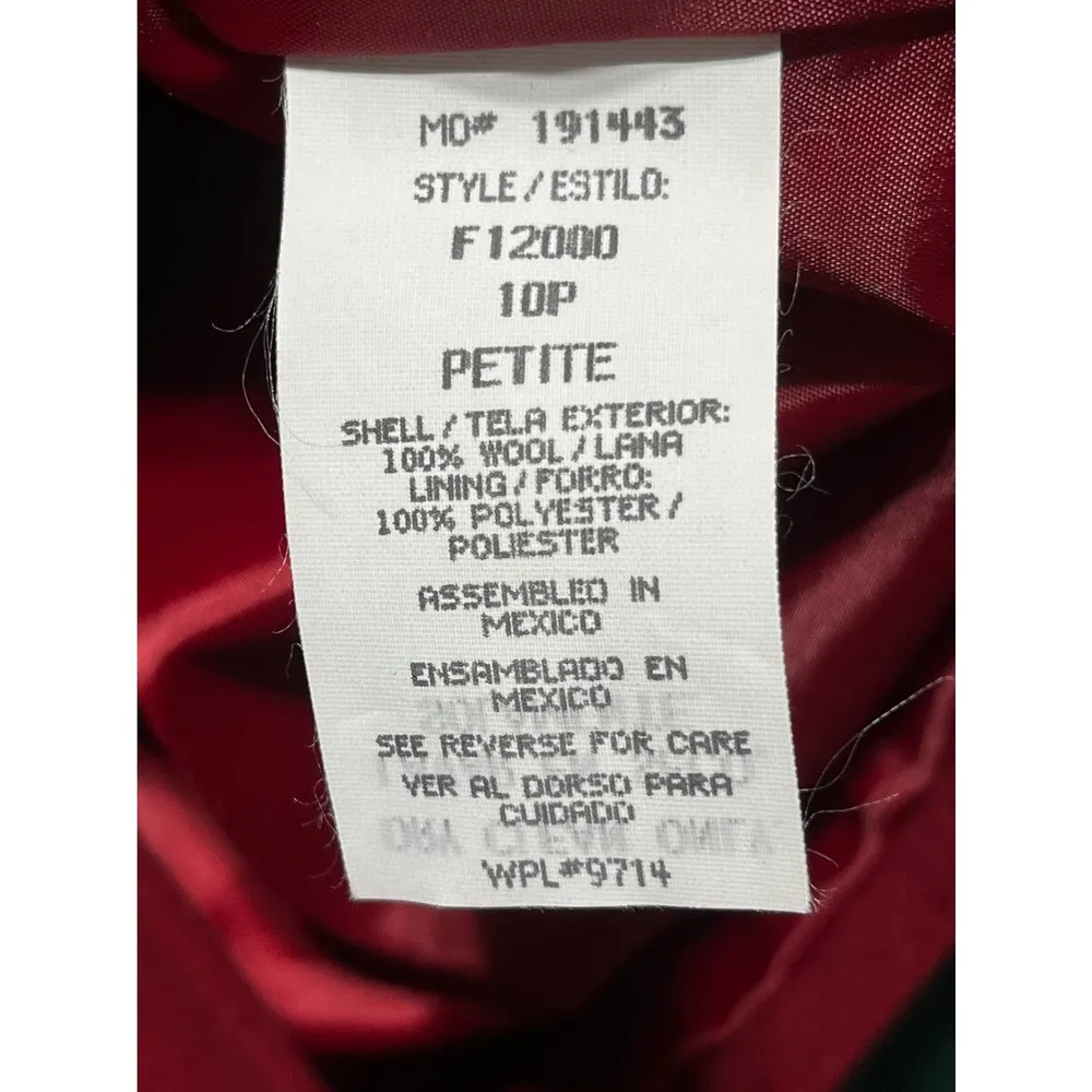 Sag Harbor Blazer Petite Red Wool Jacket 10P - Image 3