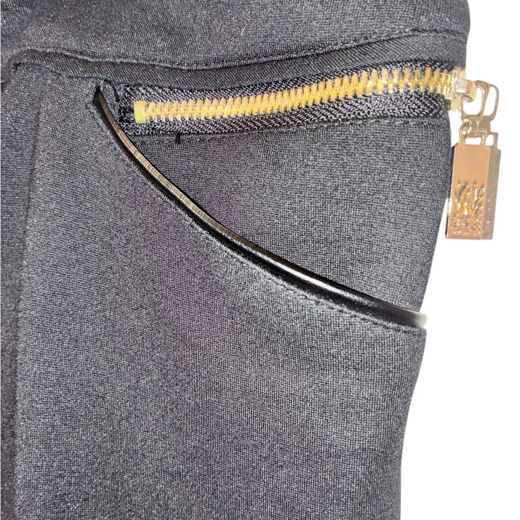 Anne Klein Black Trousers with Gold Accent - Image 3