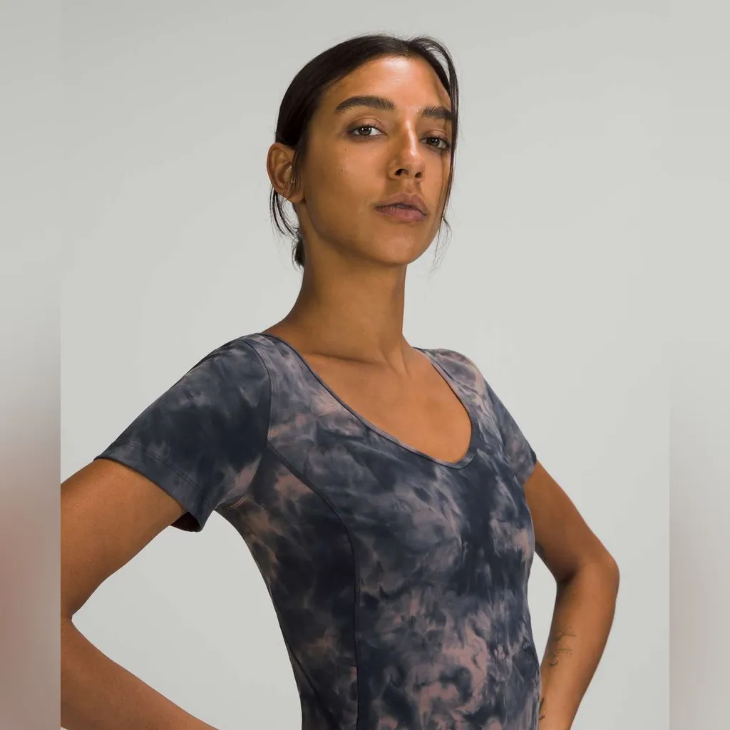 NWT Lululemon Align T-Shirt Diamond Dye Lunar Rock Black Tie-Dye Women's Top - Image 2