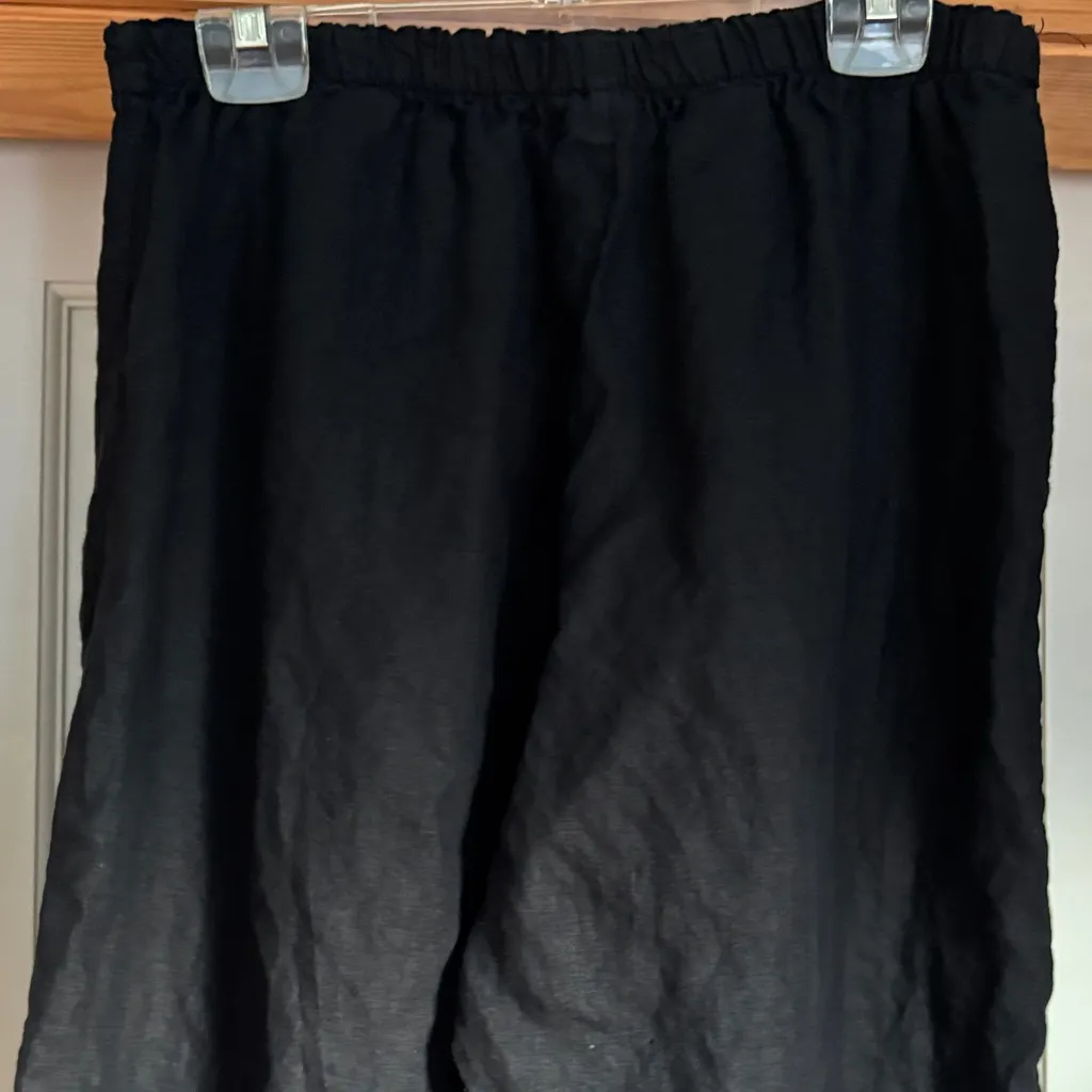 Bryn Walker  Black Linen Pants. Size L. - Image 5