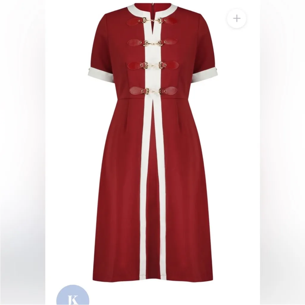 Jessakae grace dress red burgundy white 3X NWT - Image 4