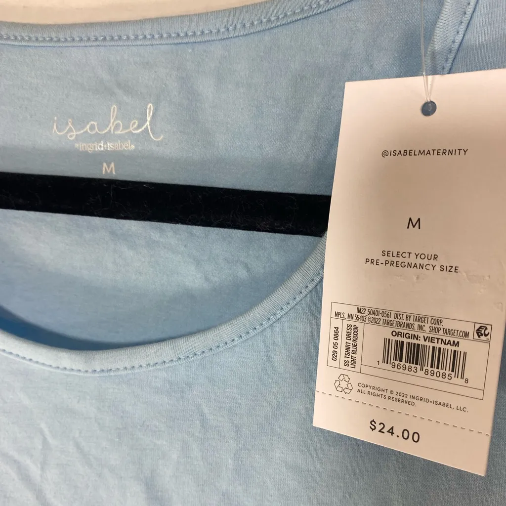 Isabel Maternity by Ingrid & Isabel Women’s M pastel blue stretchy tank dress Size undefined - Image 6