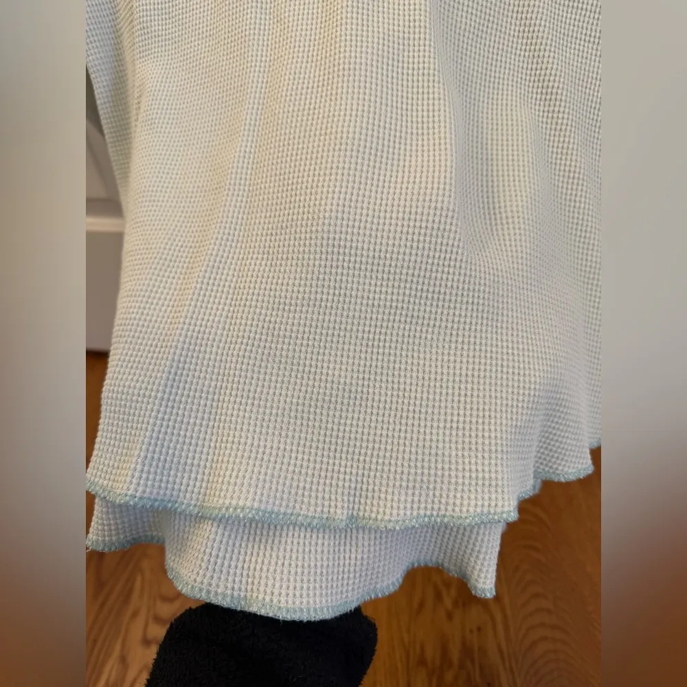 Everlane Pale Mint Green Waffle Knit Shirt Size M Organic Cotton - Image 7