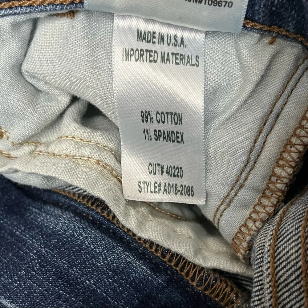 Agolde Sophie Crop Destroyed Dark Wash Skinny Ankle Jeans 25 Womens Classic - Image 5