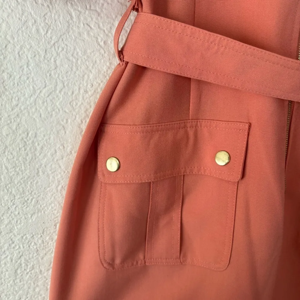 Sharagano Women's Short Sleeve Casual Shirt Dress with Front Pockets Size 14 - Image 10