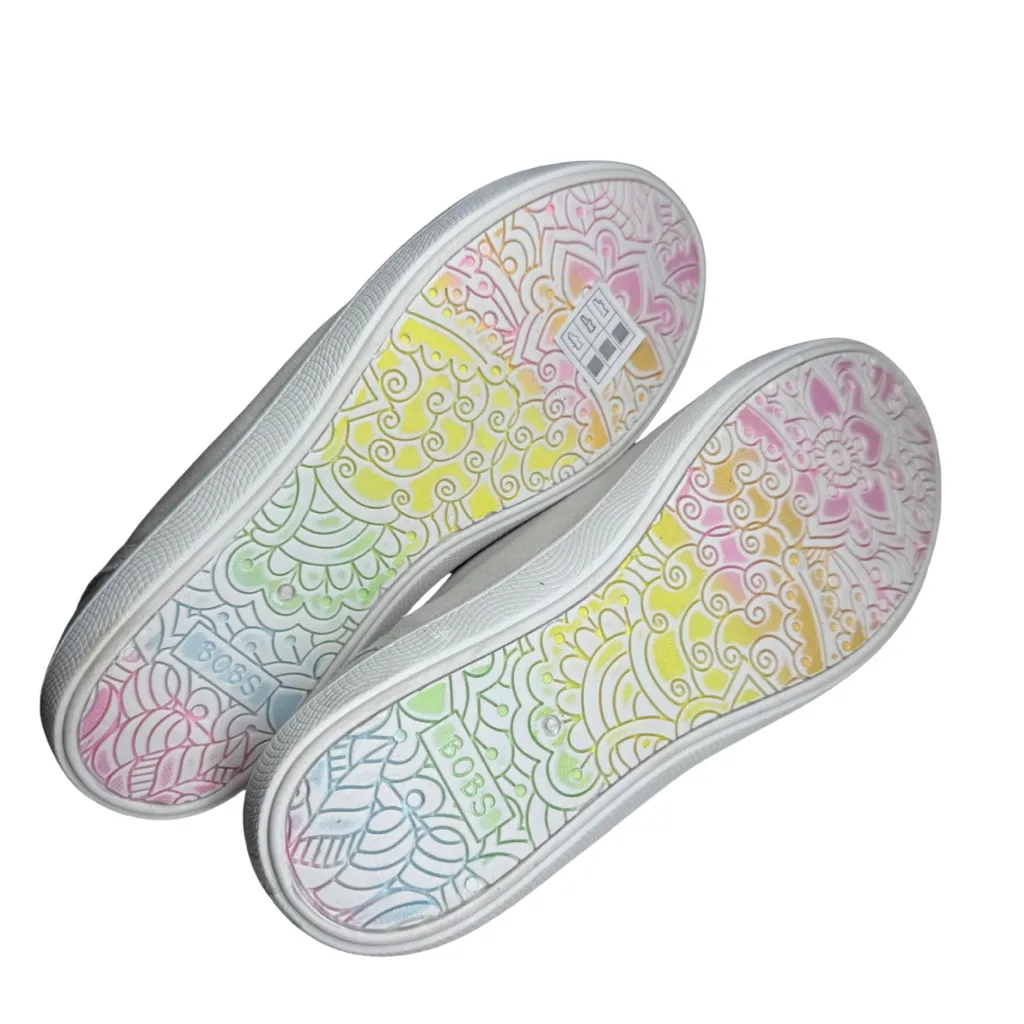 Skechers Bobs light gray Women's Lace-Up Sneakers new 8 casual comfort neutral - Image 6