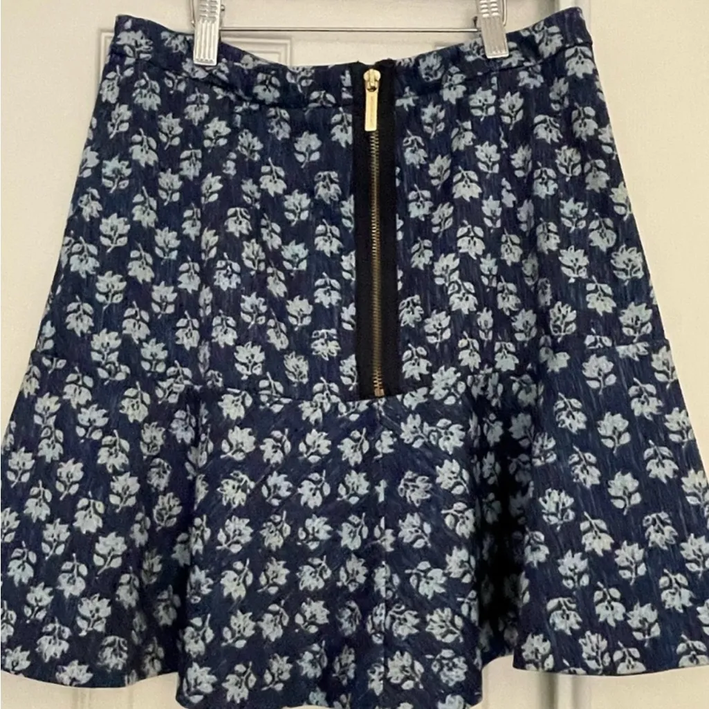 Michael Kors Navy Floral Mini Skirt - Image 7