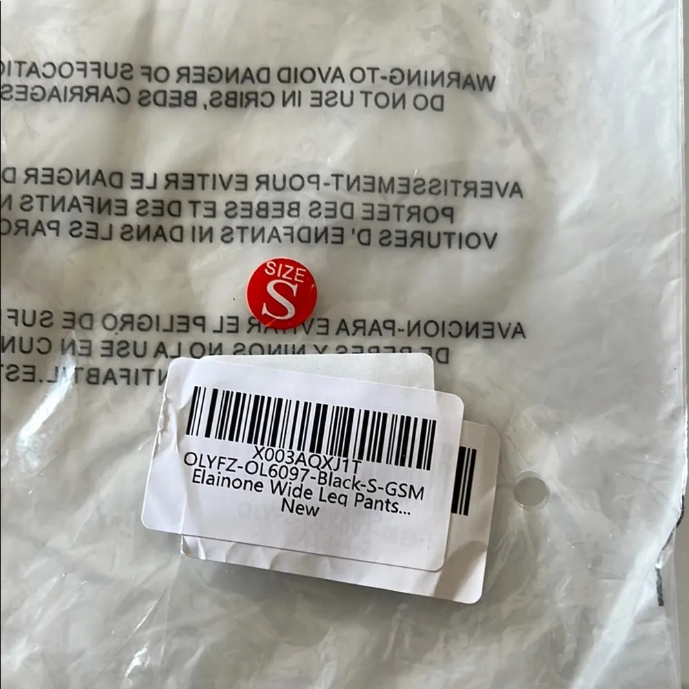 Elainone Black Wide Leg Pull On Pants With Pockets - Image 3