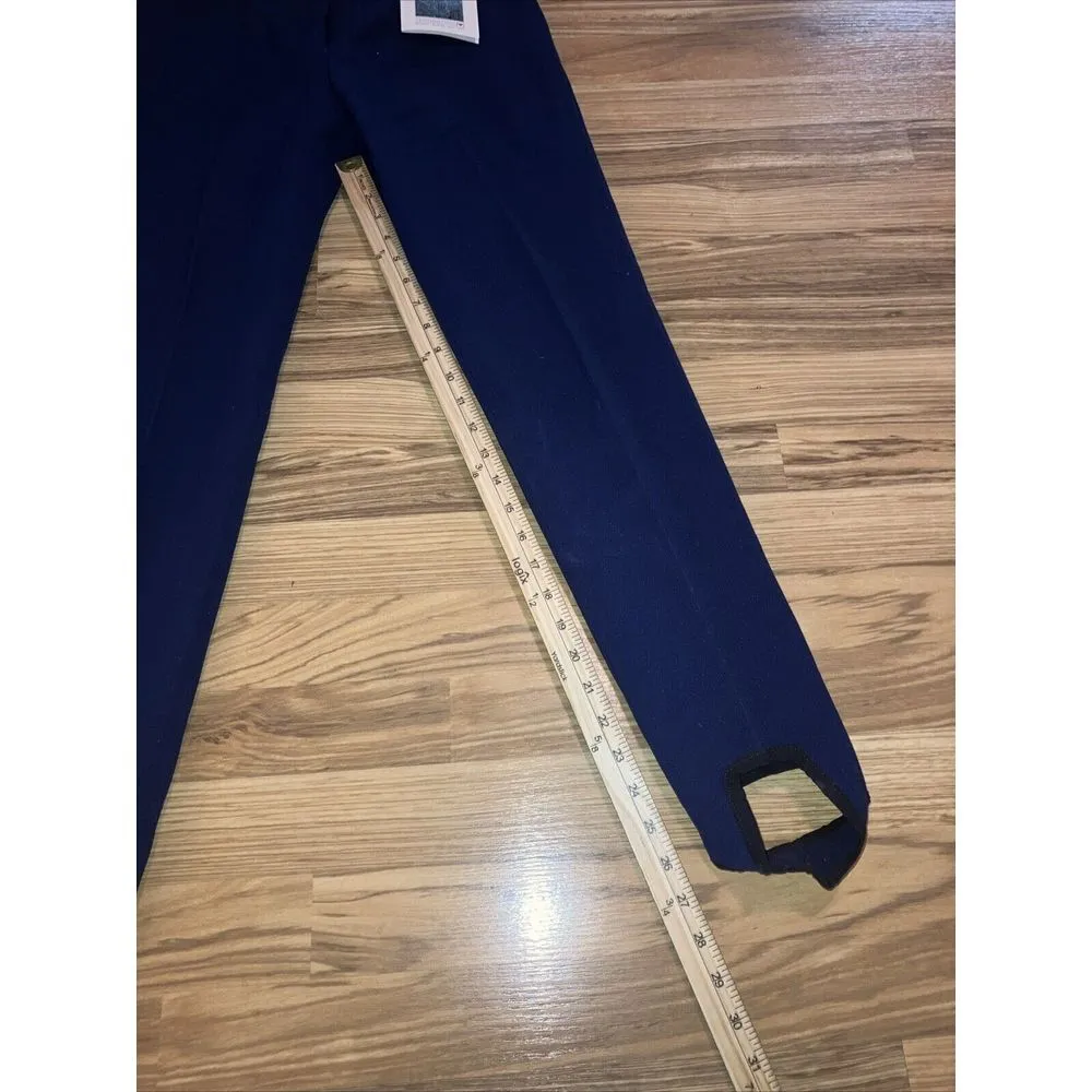 Vintage Obermeyer Ski Pants Womens Navy Blue Stirrup Snow Wool Blend Size 6 Long - Image 9