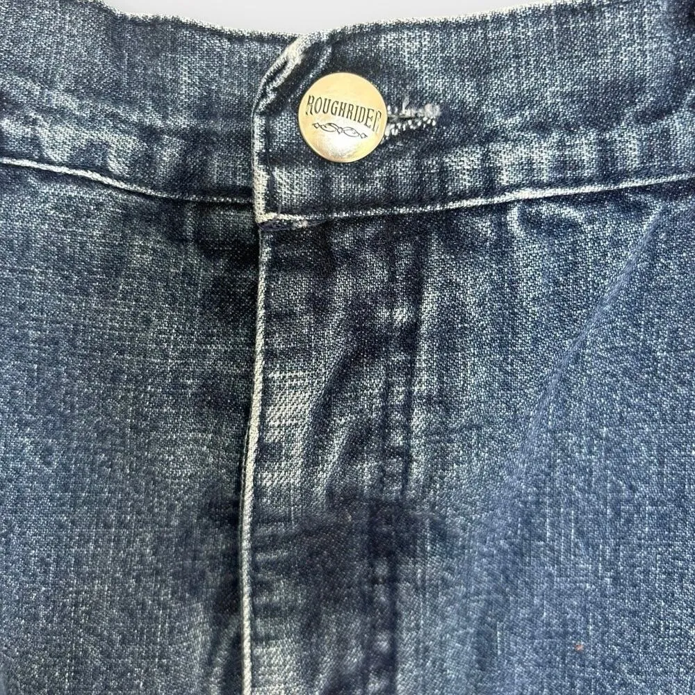 Vintage 90s Roughrider by Circle Women's Denim Maxi Skirt Western size 13/14 - Image 8