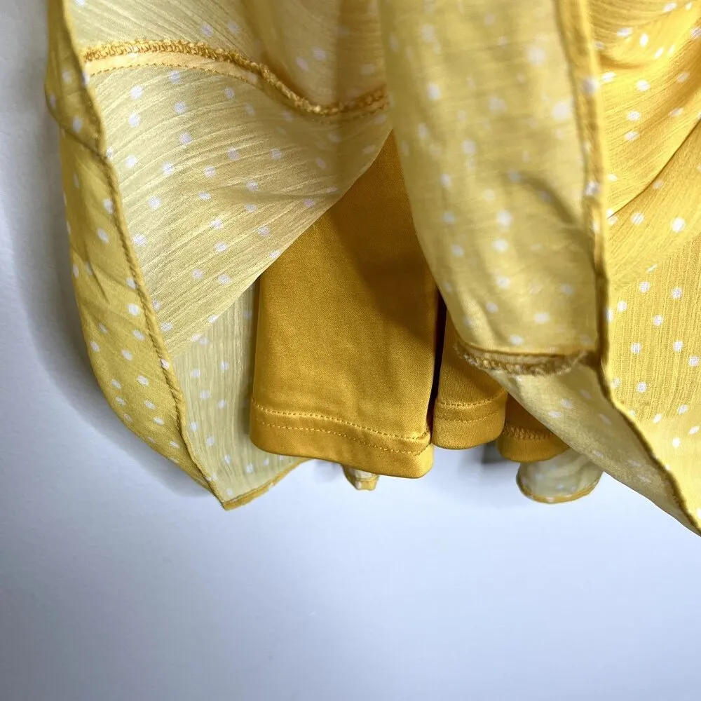 Lulus Yellow Polka Dot Mini Dress - Image 6