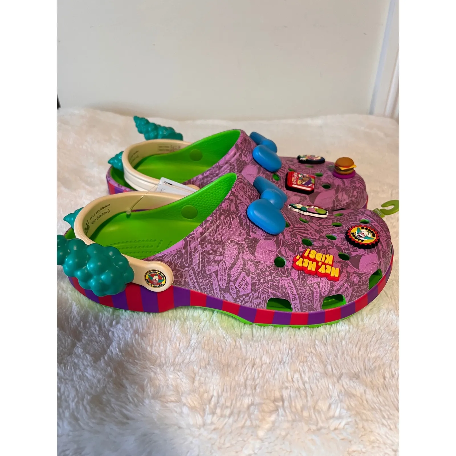 Crocs The Simpsons Krusty the Clown Jibbitz Clogs Multi Color Size M9 W11 NWT - Image 3