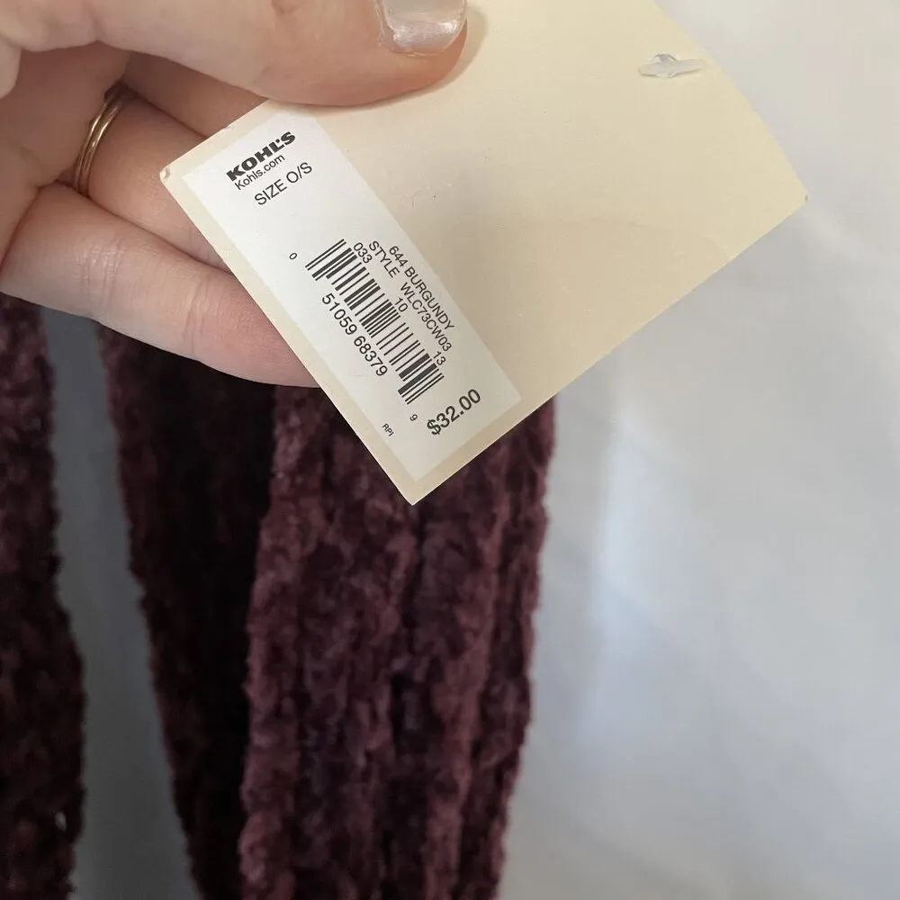 NWT LC Lauren Conrad maroon infinity scarf soft comfortable one size - Image 6