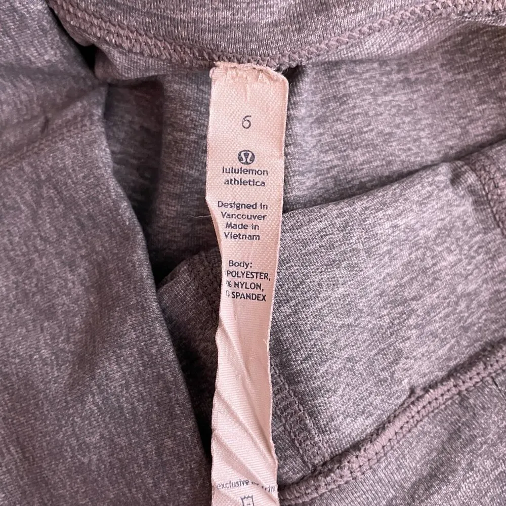 Women 6 Heather Gray Still Shorts 11" Inseam Pockets Drawstring Lounge - Image 9