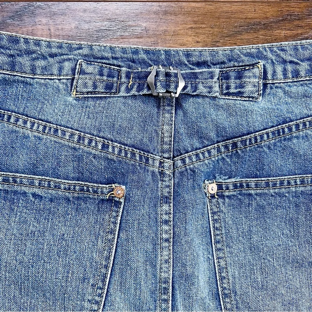 We The Free • FP Rugged A-Line Denim Miniskirt raw hem frayed distressed - Image 12