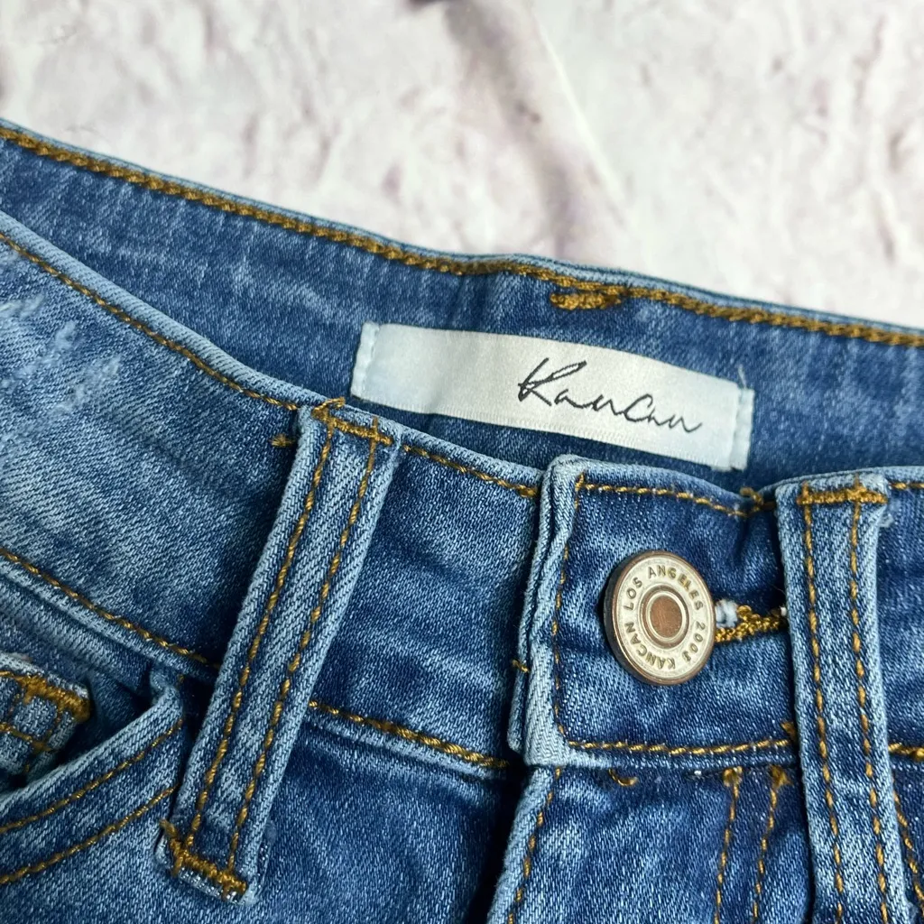 Kancan hi rise denim shorts size 23 Blue - Image 4