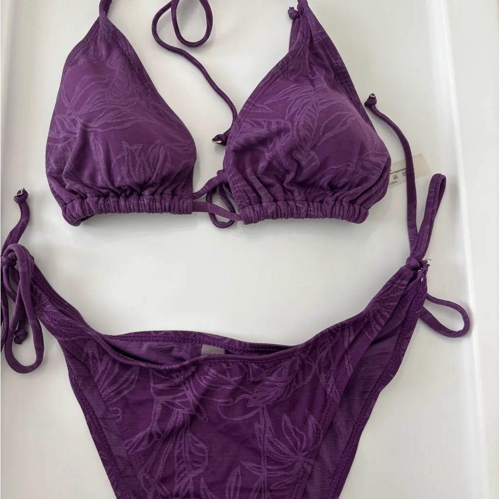SHEIN Purple Triangle Bikini Set - Image 2