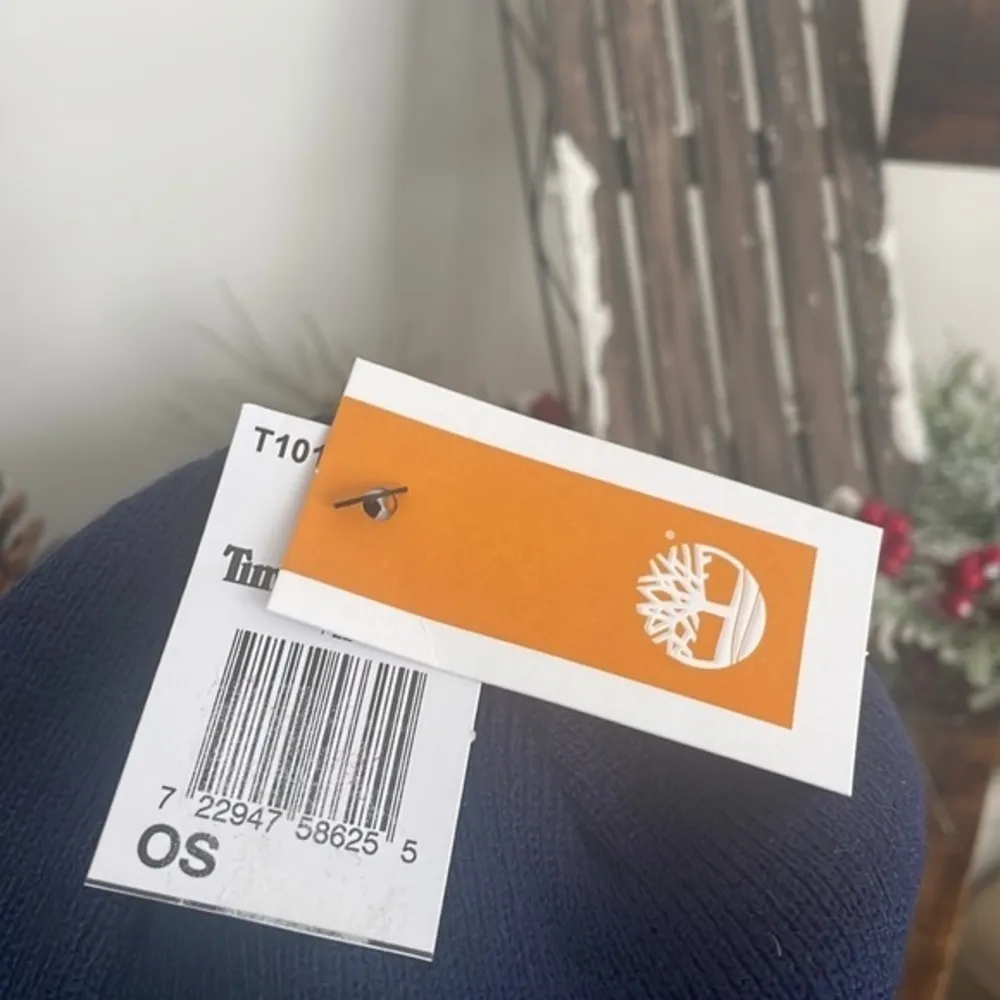 Timberland beanie unisex Navy Blue outdoors workwear casual classic hat NWT OS - Image 2