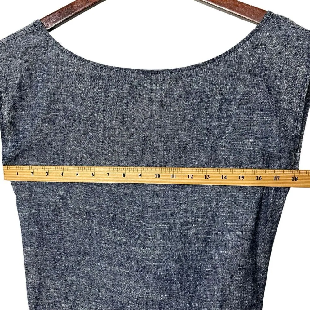 Ozma Chambray Matador Jumpsuit Women’s Size XS Blue Organic Cotton Wide Leg - Image 10