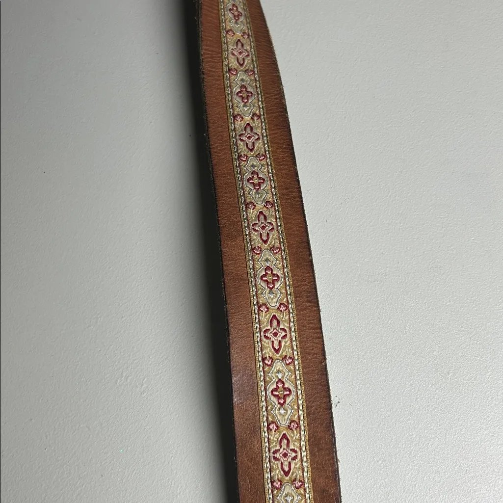 Lucky Brand Leather Belt 37.5" Long 1.5" Wide Vintage Lucky Brand Jeans Belt - Image 3