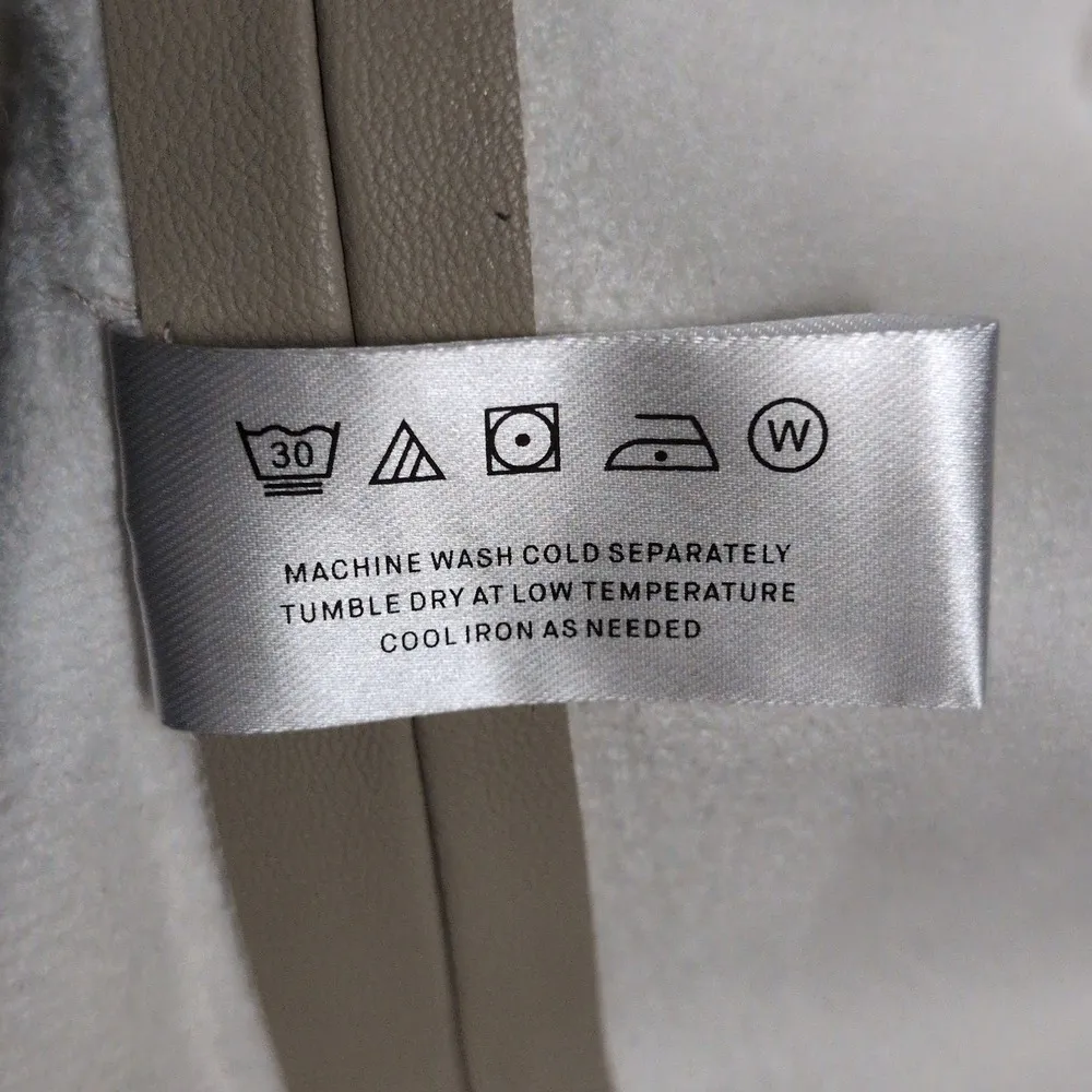 Modern Citizen Pilar Vegan Leather Tie-Front Dress Beige M New - Image 7