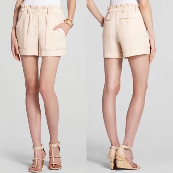 BCBGMAXAZRIA Women Addison High Waist Shorts Beige - Image 2