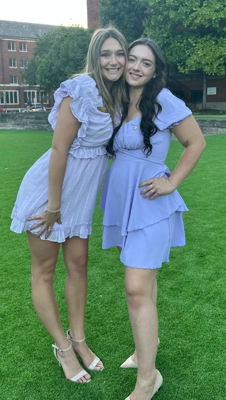 Millie Ruffled Dress in Lavender Purple - Image 3