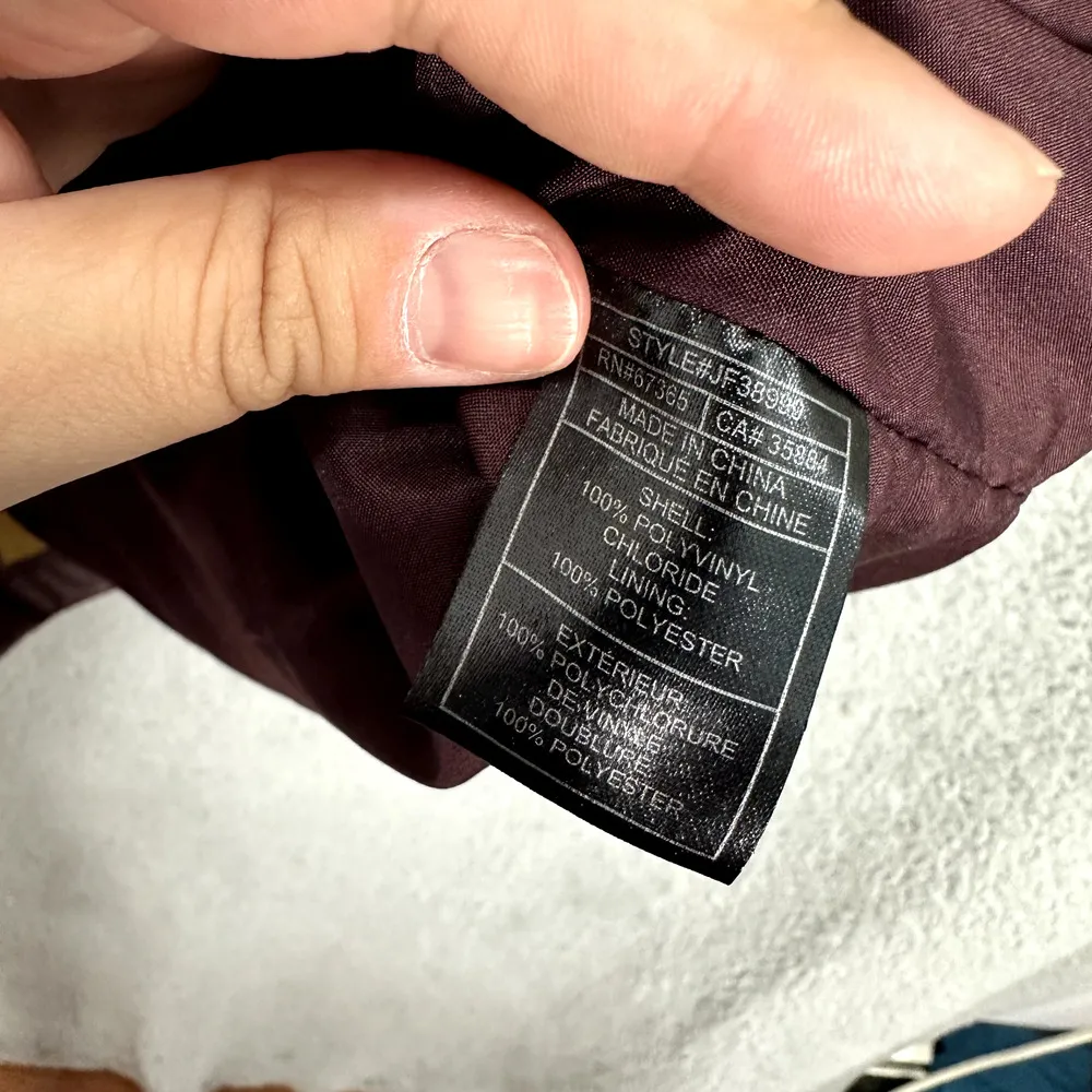 JACK  sheath dress womens 4 maroon vegan leather pockets zipper biker grunge - Image 6