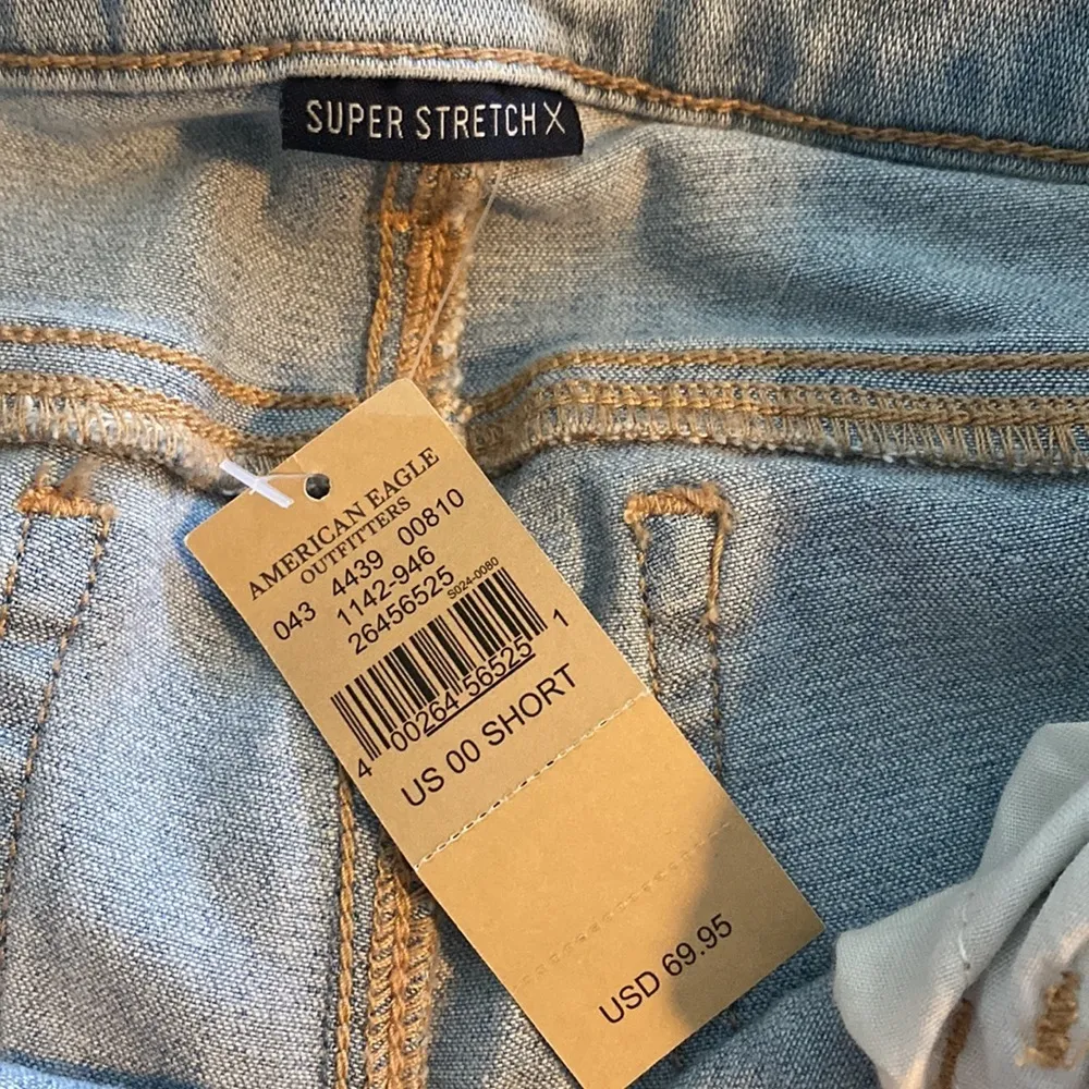 American Eagle NEW Size 00 Teen Ripped Short Super Stretch and Low Jegging Jean - Image 6