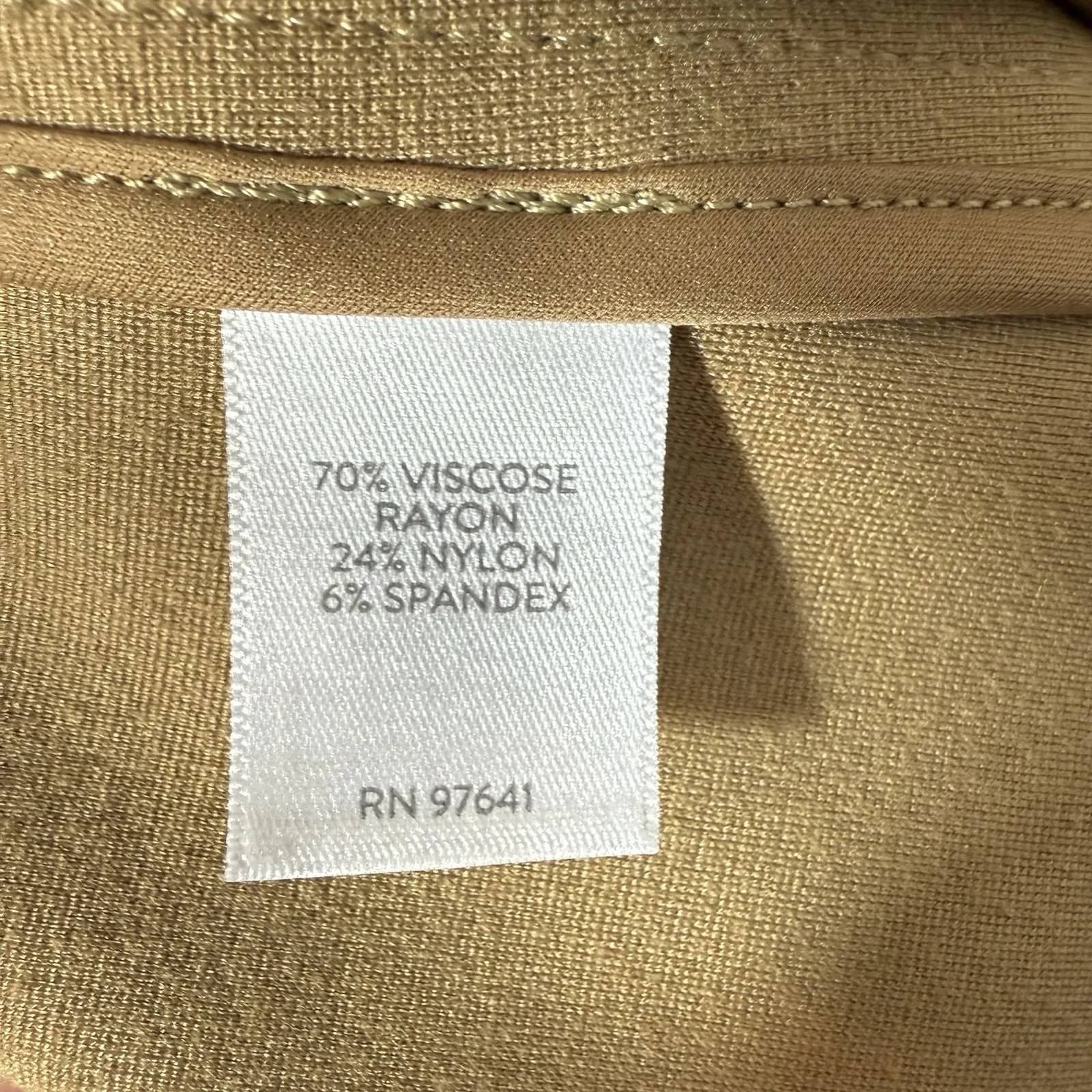 J. Jill‎ Ponte Stretch Knit Blazer Jacket Camel Tan Longline 3 Button L/XL Cozy Size L - Image 13