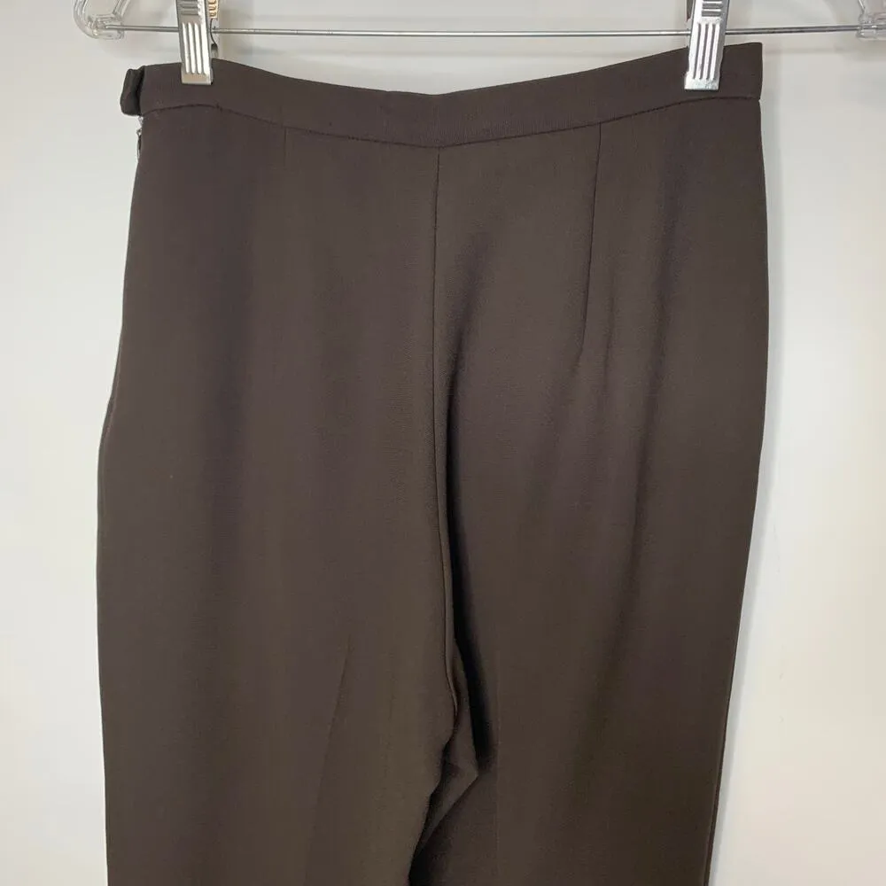 Casual Corner Deep Brown Dress Pants Trousers 26" Waist Size XS - Image 5