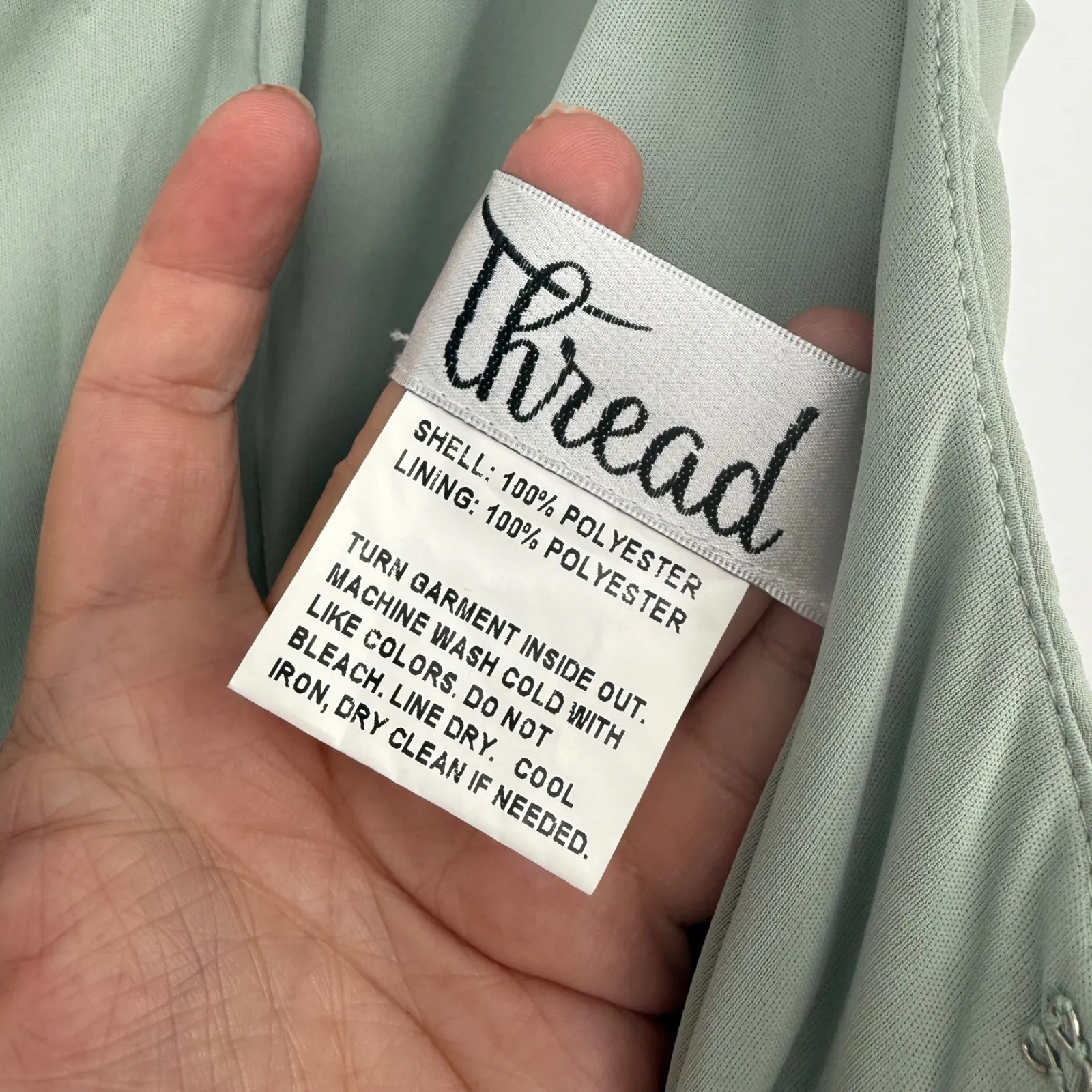 Thread Square Neck Chiffon Maxi Dress With Circle Skirt Size 8 Green - Image 8