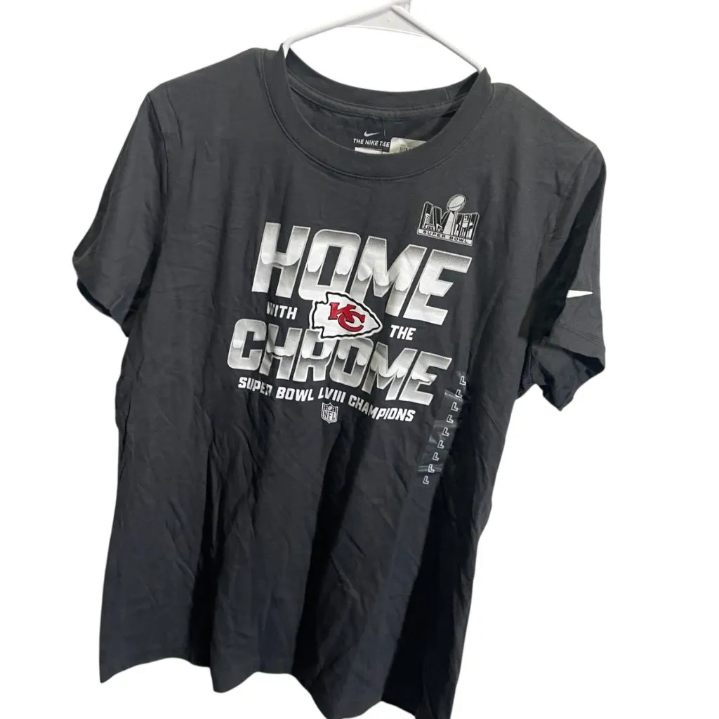 Nike Womens Large Super Bowl LVIII Kansas City Chiefs Black Tee - Image 2