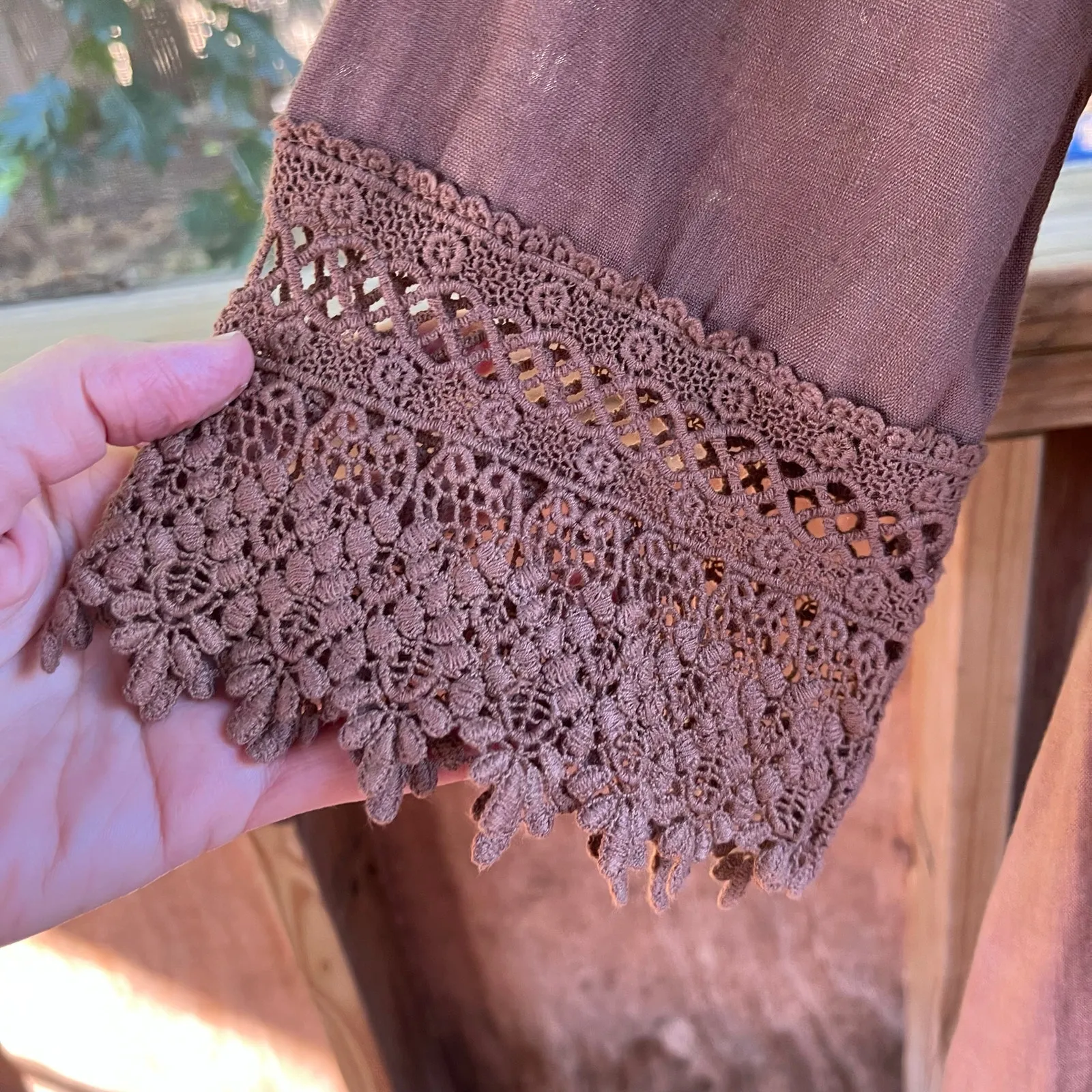 Stella Rosa Women's 100% Linen Brown Shift Dress Size S - Image 6