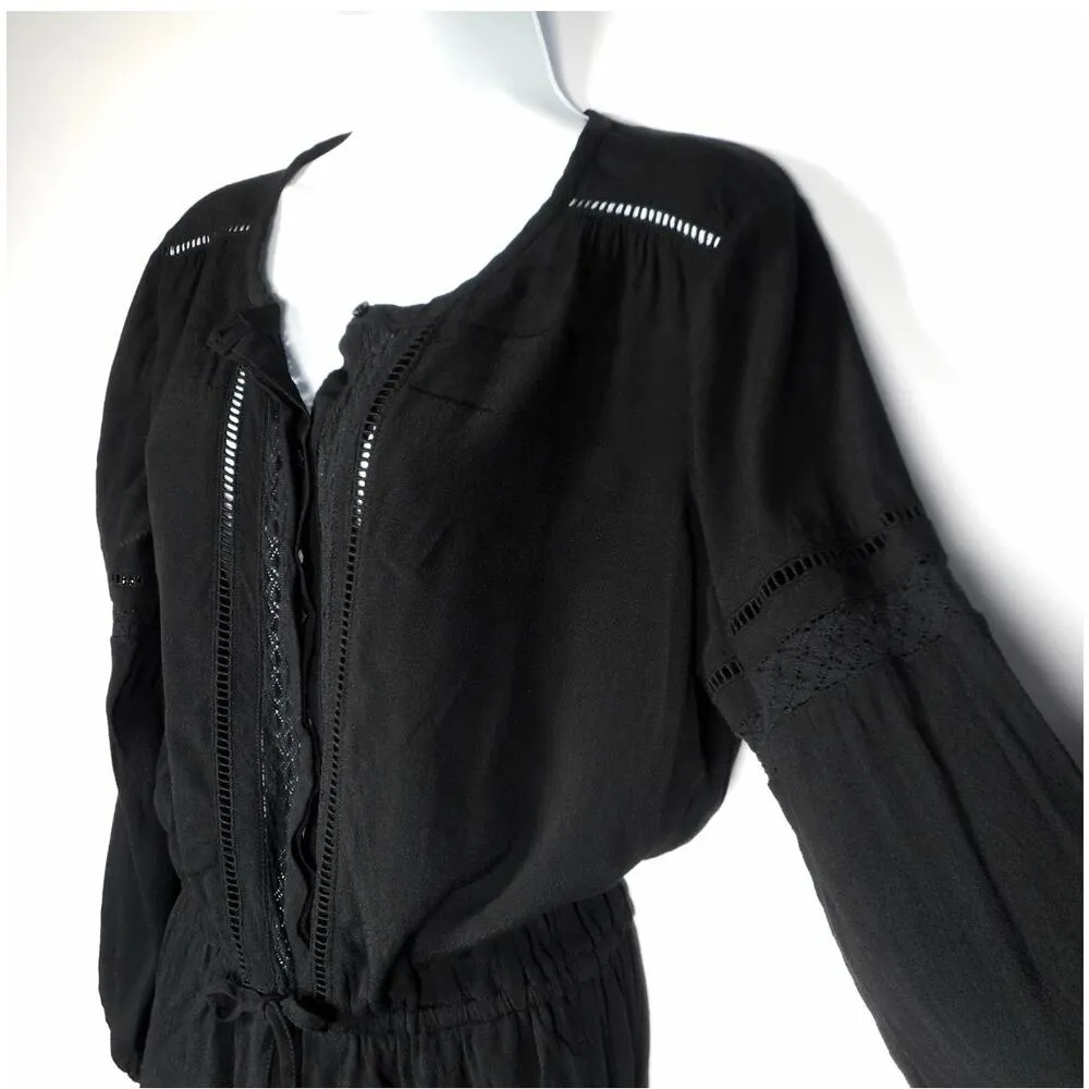 GAP embroidered long sleeve Black Polyester Jumpsuit, Size S, $19, B52 - Image 3
